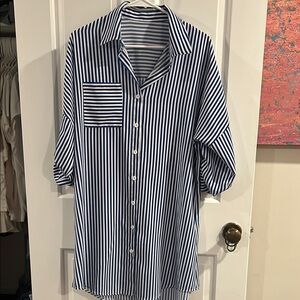 Striped Button-Up Shirt